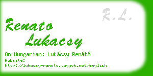renato lukacsy business card